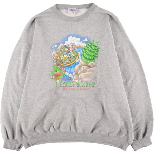 古着 90'S DISNEYLAND RESORT DISNEY CALIFORNIA ADVENTURE ディズニーカリフォルニアアドベンチャー キャラクタースウェットシャツ トレーナー USA製 メンズXXL相当 ヴィンテージ /evb005651 【中古】 【241115】
