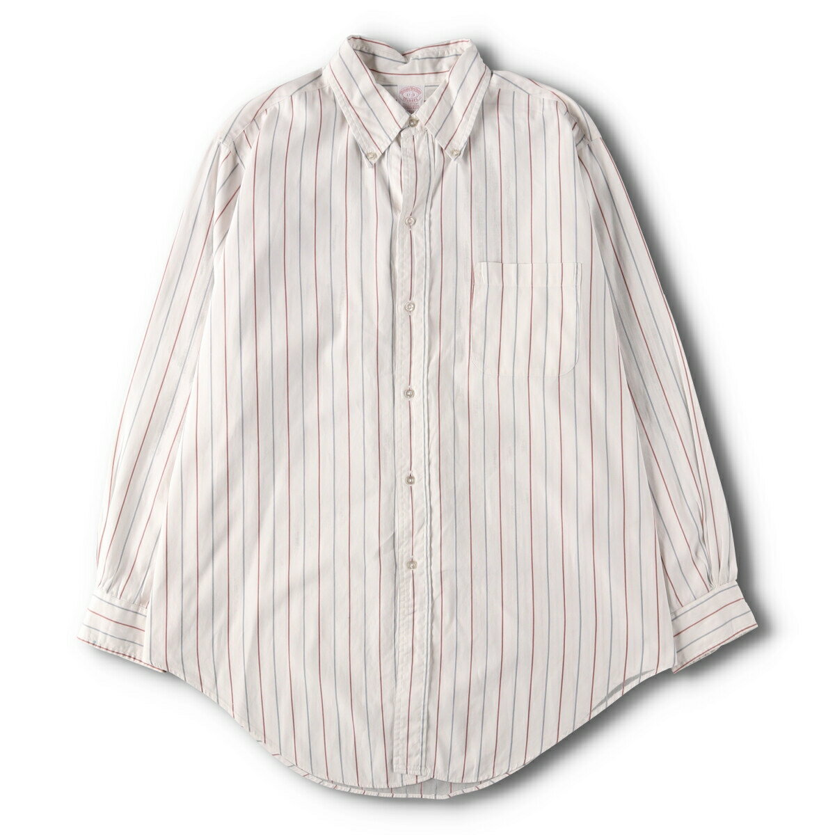 古着 ~70'S ブルックスブラザーズ Brooks Brothers MAKERS 6つボタン 長袖 ボタンダウンストライプシャツ USA製 メンズXL ヴィンテージ /evb005965 【中古】 【240516】 【Y-V2405】【N2407】