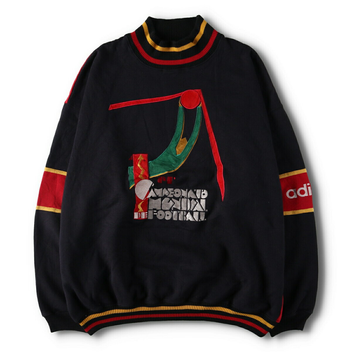 古着 80'S アディダス adidas 1930 FIFAワールドカップ ハイネック スウェットシャツ トレーナー メンズXL相当 ヴィンテージ /evb006450 【中古】 【241110】 【V2411】