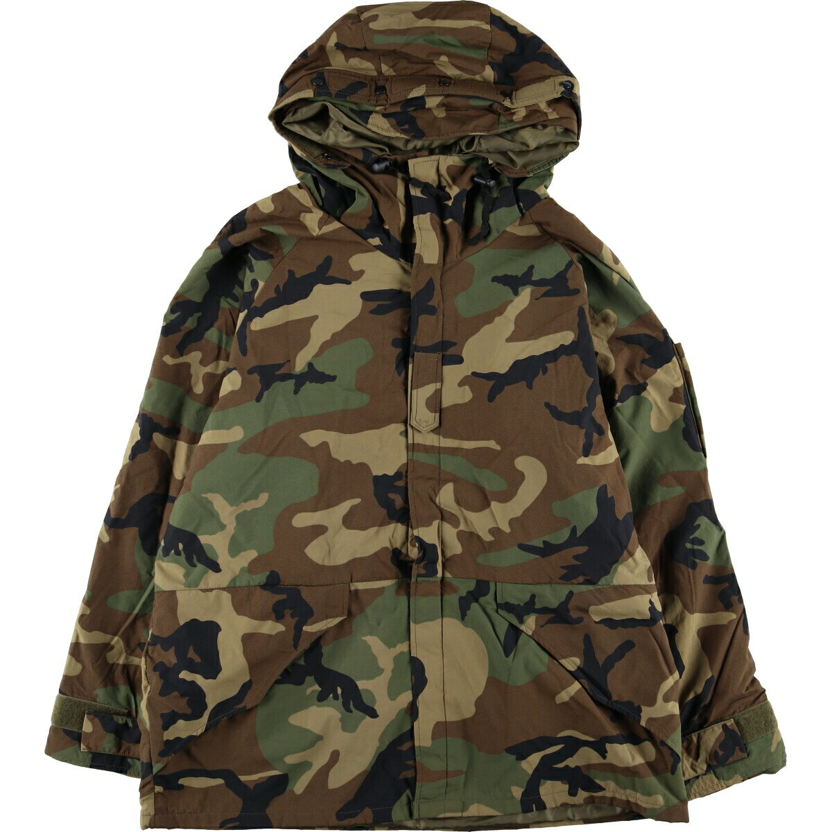 古着 民間品 ECWCS 迷彩柄 ウッドランドカモ ミリタリージャケット メンズL相当 /evb006799 【中古】 【241207】 【ss2601_10】