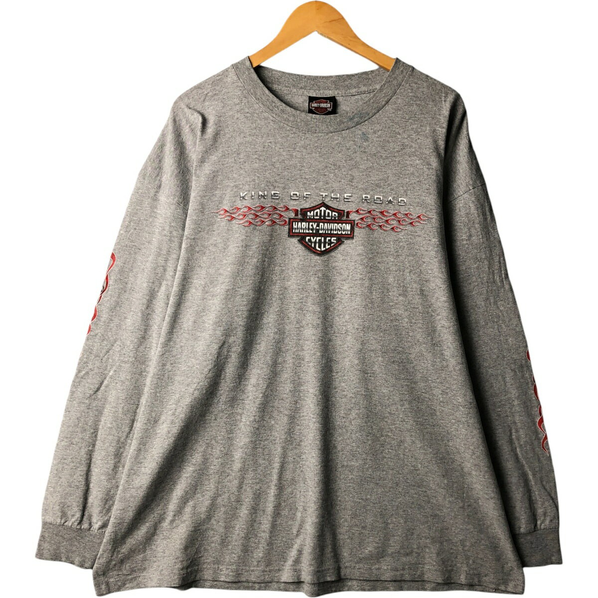 Necked Turtle - 古着 00'S ハーレーダビッドソン Harley-Davidson ファイヤーパターン ロングTシャツ ロンT USA製 メンズXXL相当 /evb007534 【中古】 【250716】 【SS2603_30】