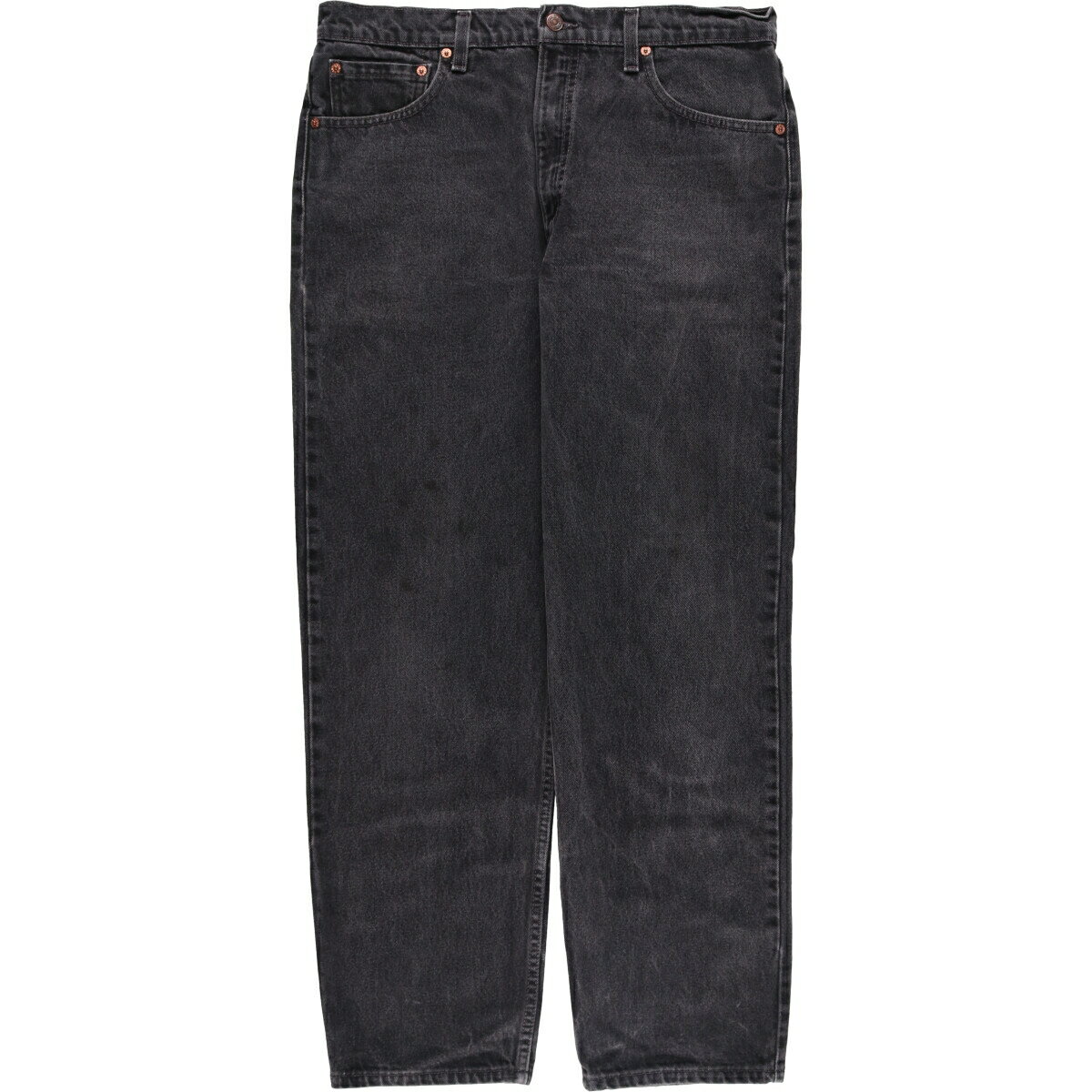古着 90'S リーバイス Levi's 550 RELAXED FIT ブラックデニム テーパードデニムパンツ USA製 メンズw36相当 ヴィンテージ /evb007565 【中古】 【250801】 【SS2603_10】 ブラック系 春夏秋冬