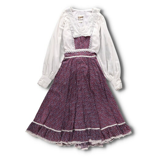 古着 70'S ガンネサックス GUNNE SAX Jessica 花柄 襟付き 長袖 フレア ワンピース USA製 レディースXS相当 ヴィンテージ /evb008028 【中古】 【241203】 【N2412】 古着 70'S ガンネサックス GUNNE SAX Jessica 花柄 襟付き 長袖 フレア ワンピース USA製 レディースXS相当 ヴィンテージ /evb008028 【中古】 【241203】 【N2412】