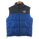 古着 90'S ザノースフェイス THE NORTH FACE ヌプシベスト 700フィルパワー グースダウンベスト メンズL相当 ヴィンテージ /evb008...