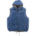 古着 ラルフローレン Ralph Lauren POLO by Ralph Lauren フード付き リップストップ ダウンベスト メンズXL相当 /evb00...