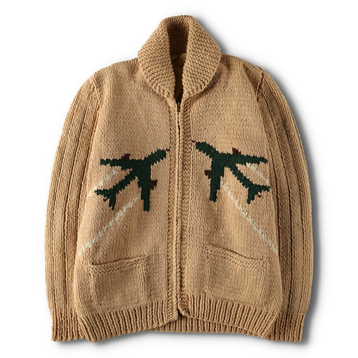 カウチンセーター　50s 60s古着　メンズ　ブルドーザー カウチンセーター50s 60s古着メンズブルドーザー