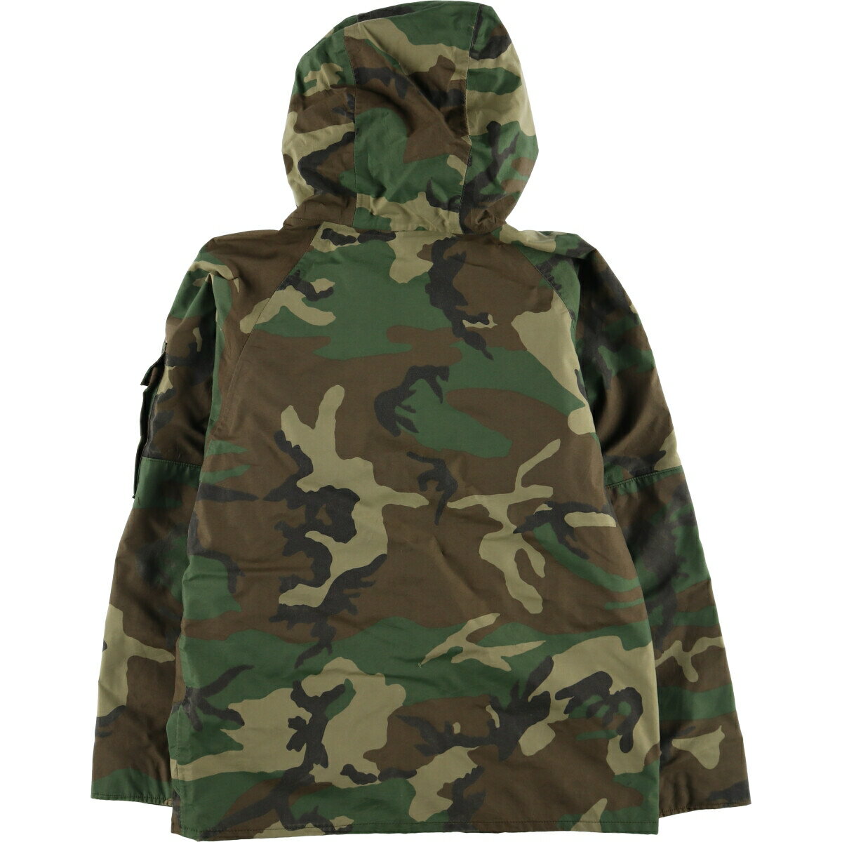 古着 90'S 米軍 ECWCS 1st GEN 中期型 迷彩柄 ウッドランドカモ ミリタリー ゴアテックスパーカー USA製 SMALL SHORT メンズS相当 ヴィンテージ /evb010073 【中古】 【250221】