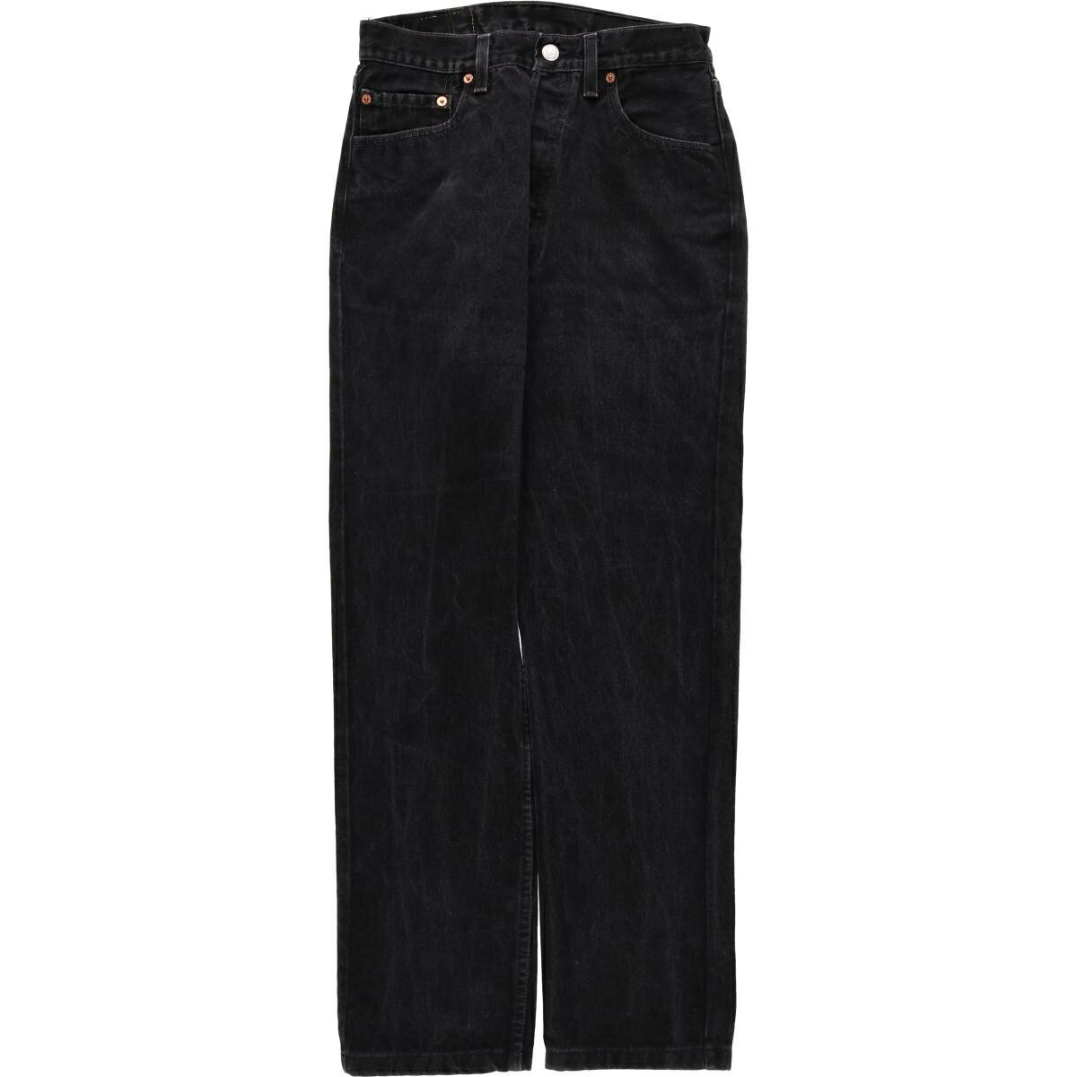 古着 90'S リーバイス Levi's 6501-0660 ブラックデニム ストレートデニムパンツ USA製 レディースL(w28)相当 ヴィンテージ /evb010536 【中古】 【250718】 【ADEL/アデル】 【ss2601_10】