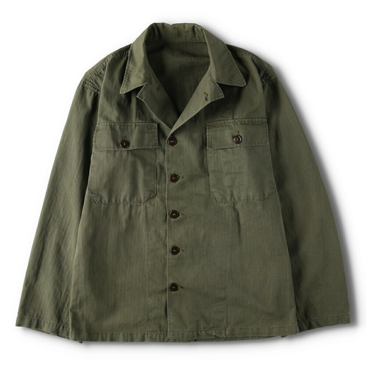 60s 米軍 1st OG107ユーティリティシャツ ミリタリー S177