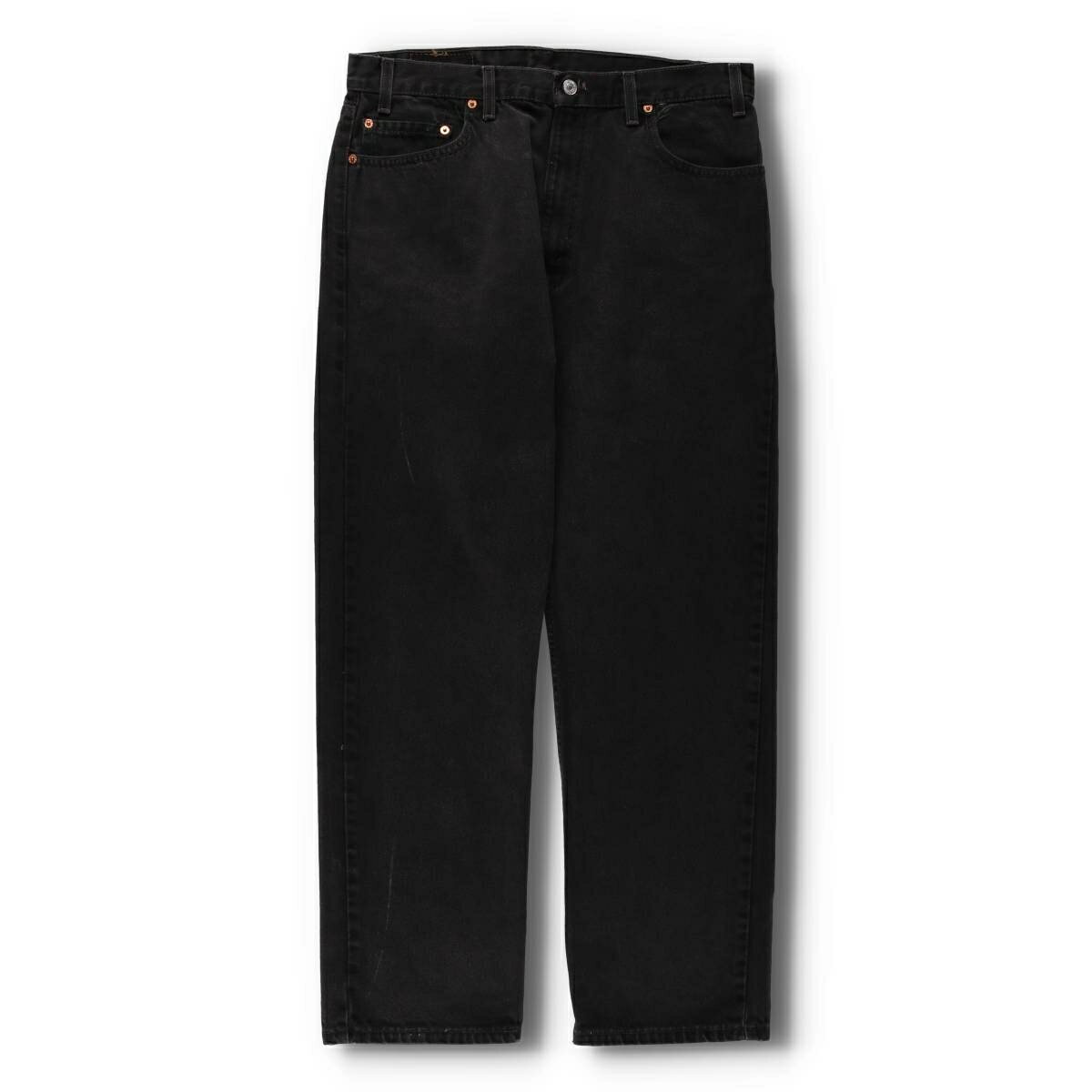 古着 90'S リーバイス Levi's 505 REGULAR FIT STRAIGHT LEG ブラックデニム テーパードデニムパンツ USA製 メンズw35相当 ヴィンテージ /evb010889 【中古】 【250907】 【V2509】