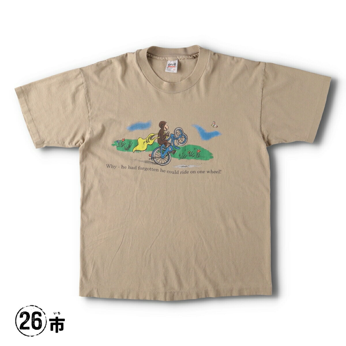 古着 90'S アンビル Anvil CURIOUS GEORGE おさるのジョージ キャラクタープリントTシャツ USA製 メンズL相当 ヴィンテージ /evb029508 【中古】 【250609】【V2506】 【SS2603_10】
