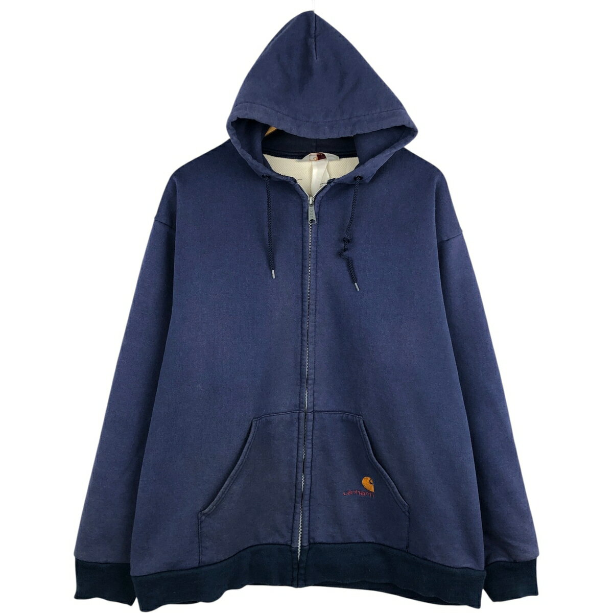 乐天商城 - 古着 カーハート Carhartt スウェットフルジップパーカー メンズXXL相当 /evb029636 【中古】 【260329】 ネイビー系 春夏秋冬