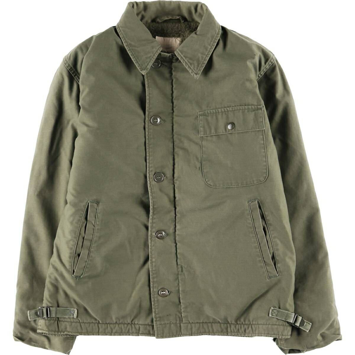 Rakuten - 古着 訳あり特価 米軍実品 A-2デッキジャケット ミリタリー デッキジャケット メンズM相当 ヴィンテージ /evb029922 【中古】 【260312】 カーキ系 春秋冬