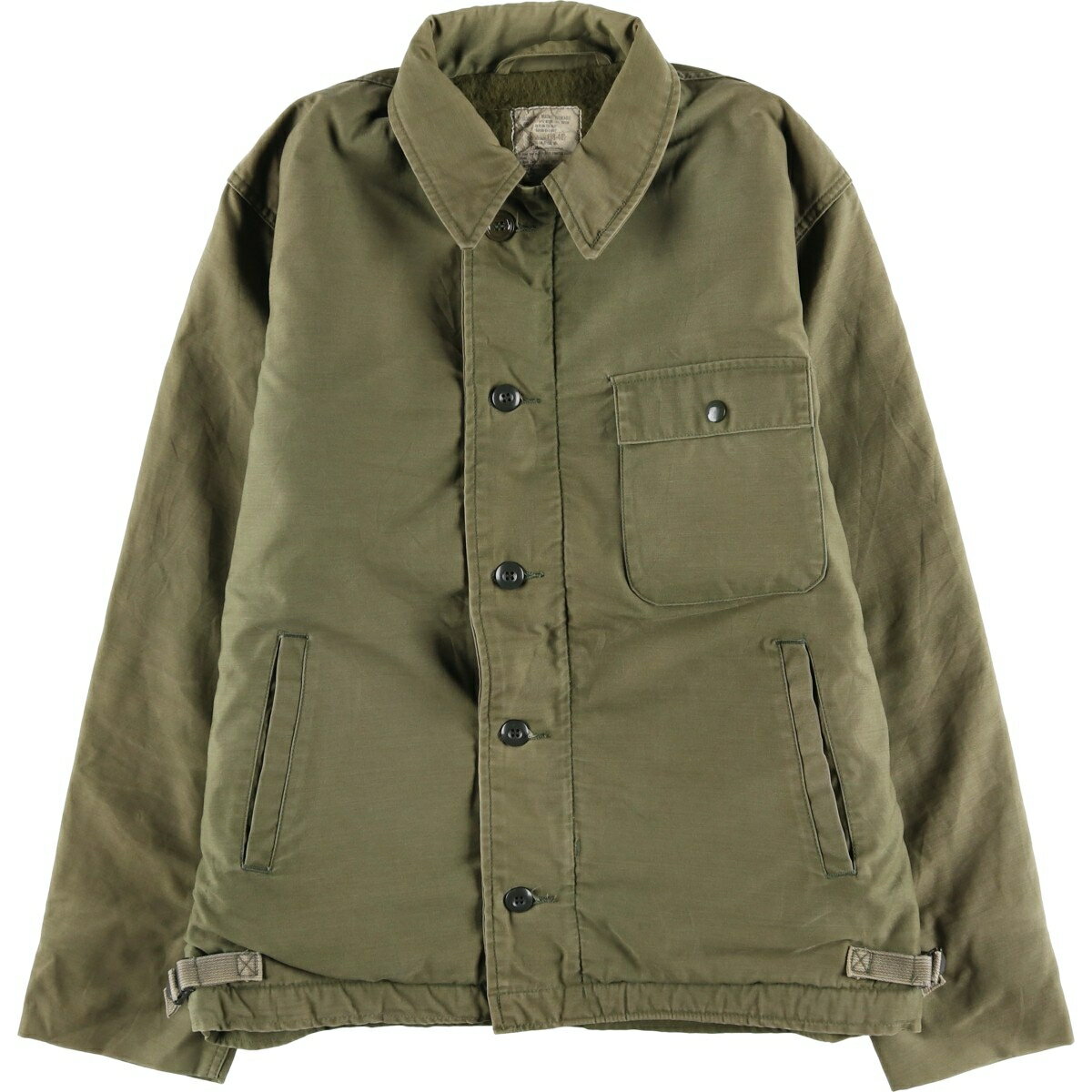 Other - 古着 80'S 米軍実品 A-2 ミリタリー デッキジャケット USA製 MEDIUM(38-40) メンズM相当 ヴィンテージ /evb029924 【中古】 【260312】 カーキ系 春秋冬