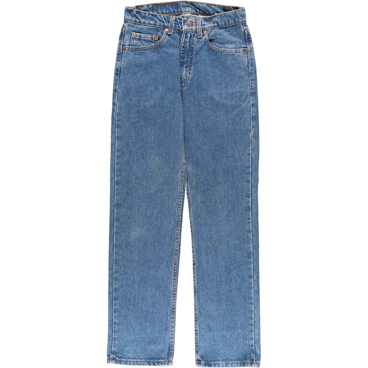 古着 90'S リーバイス Levi's 505 REGULAR FIT STRAIGHT LEG テーパードデニムパンツ USA製 レディースL(w28)相当 ヴィンテージ /evb030046 【中古】 【250810】 【Elulu/エルル】 【SS2603_10】 ブルー系 春夏秋冬