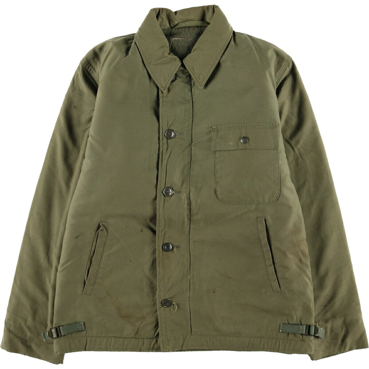 乐天商城 - 古着 米軍実品 U.S.NAVY ミリタリー デッキジャケット USA製 メンズM相当 ヴィンテージ /evb030162 【中古】 【251108】 【DL2511-NVY】 【SS2603_10】 カーキ系 春秋冬