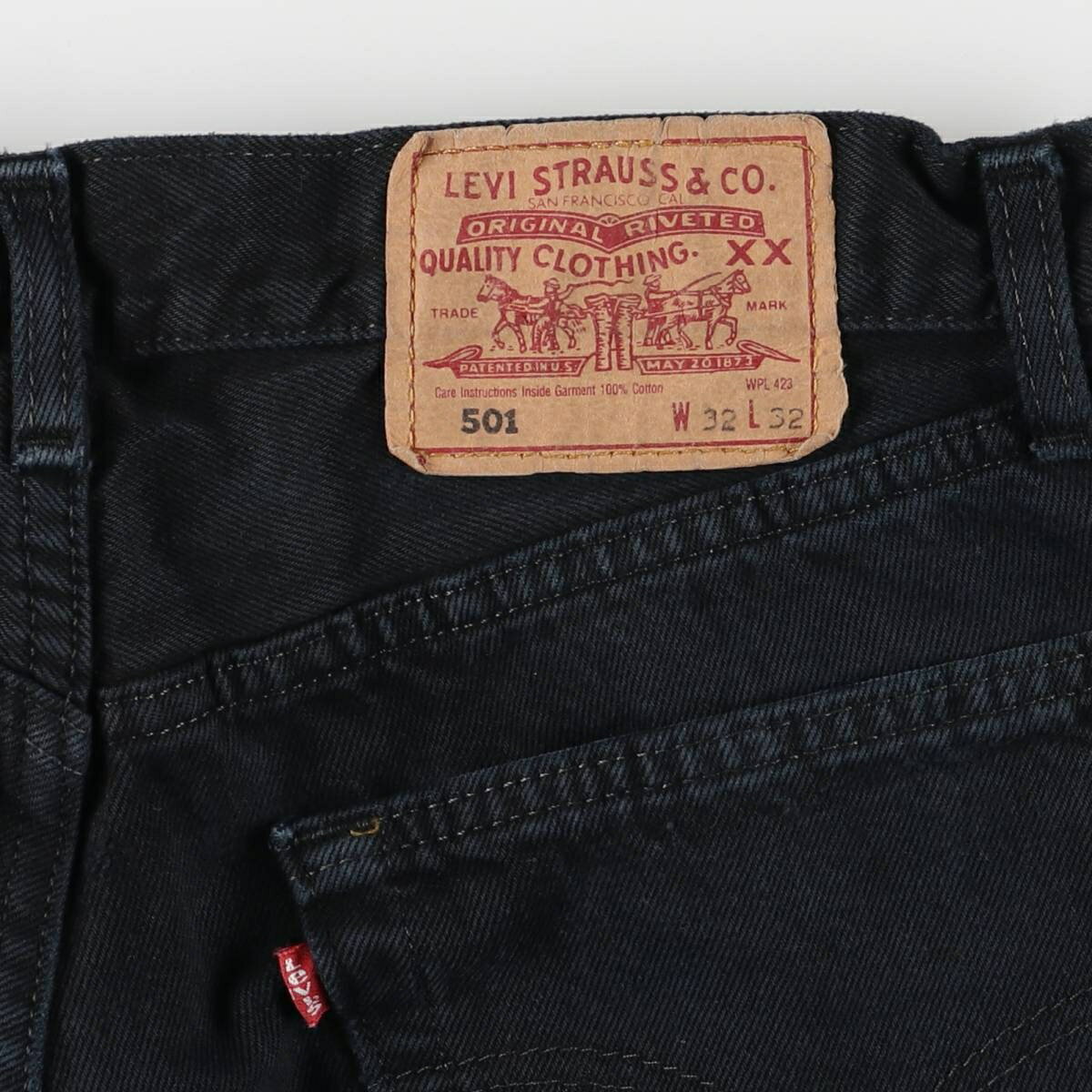 古着 90'S リーバイス Levi's 501-0165 ブラックデニム ストレートデニムパンツ 英国製 メンズw30相当 ヴィンテージ /evb030396 【中古】 【251113】 【V2511】
