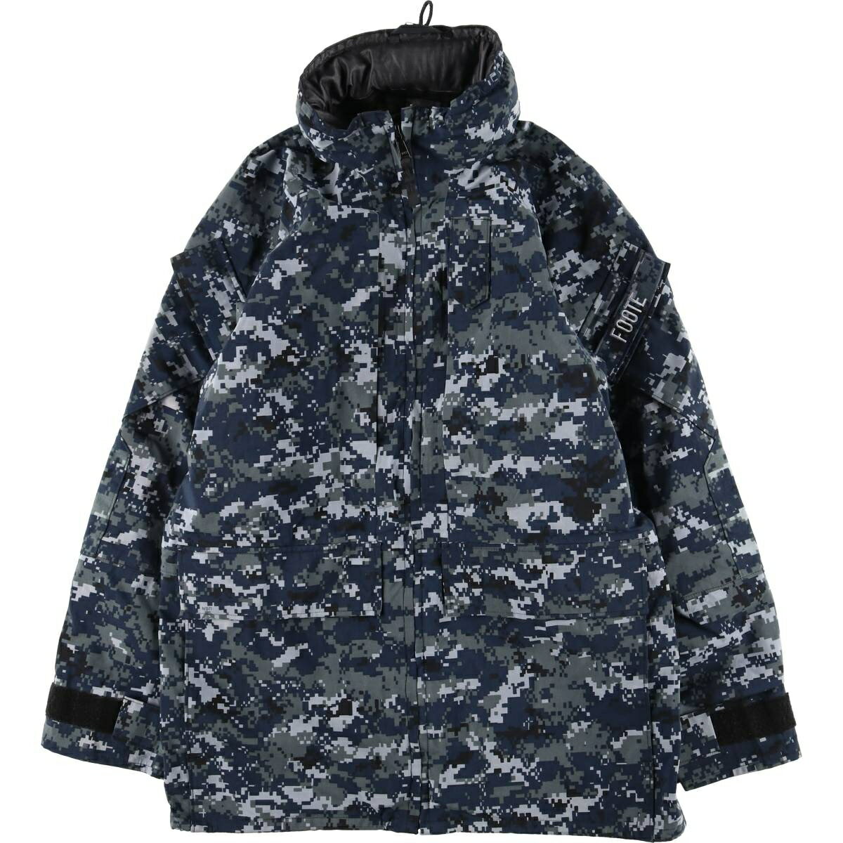 Rakuten - 古着 00'S 米軍実品 迷彩柄 NWU デジタルカモ ミリタリー ゴアテックスパーカー USA製 SMALL-LONG メンズS相当 /evb031301 【中古】 【260302】 ネイビー系 春秋冬