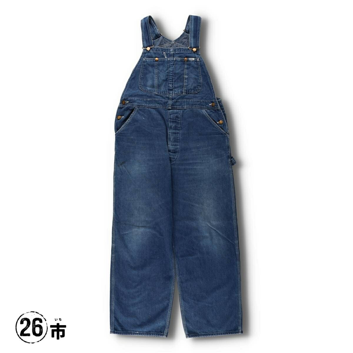 古着 70'S リー Lee デニムオーバーオール USA製 メンズw37相当 ヴィンテージ /evb031428 【中古】 【251005】 【V2510】 【SS2603_10】 ブルー系 春夏秋冬