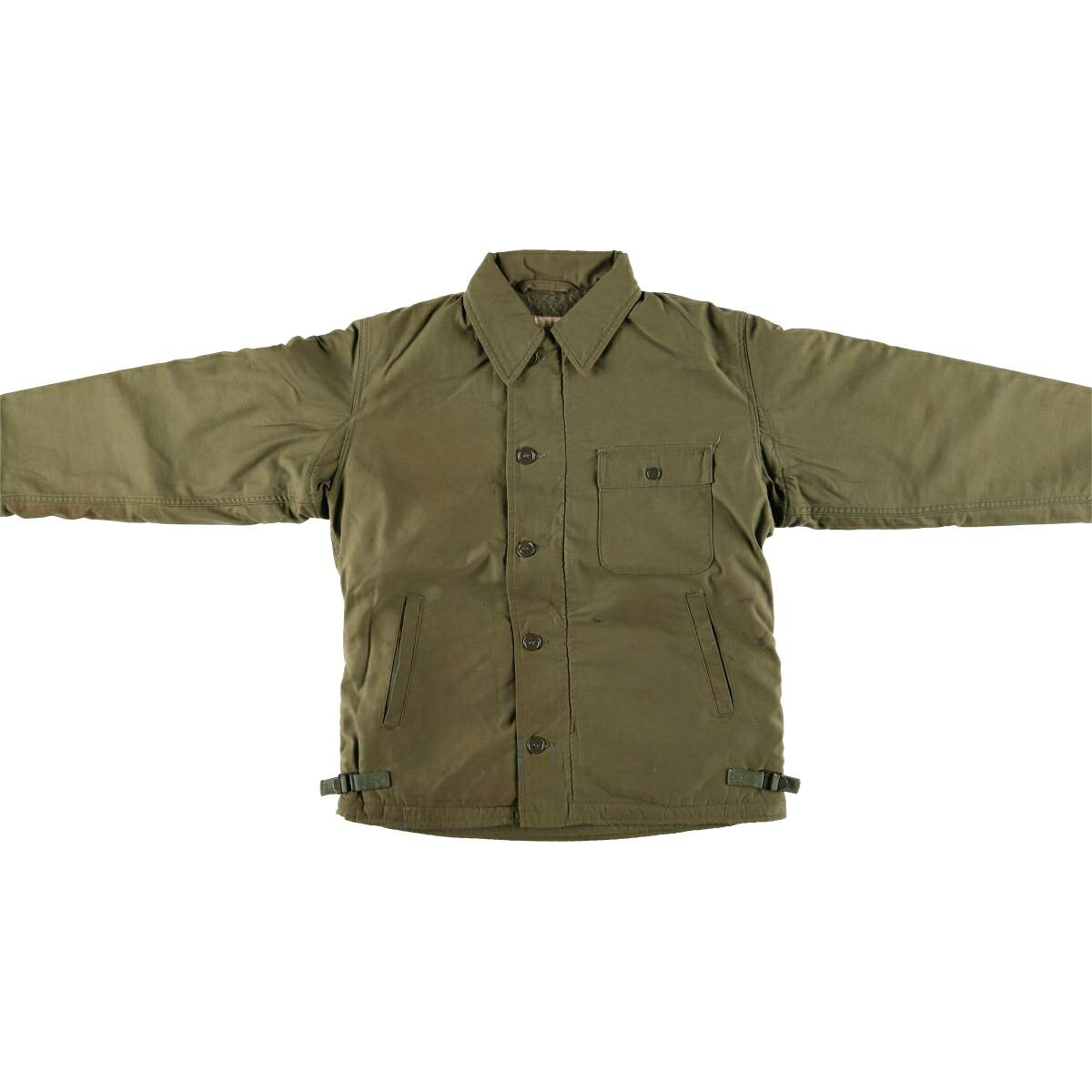 古着屋JAMの古着 60'S 米軍実品 U.S.NAVY A-2 ミリタリー デッキジャケット USA製 MEDIUM(38-40) メンズM相当 ヴィンテージ /evb031486 【中古】 【251107】 【DL2511-NVY】 【SS2603_10】｜アングル3