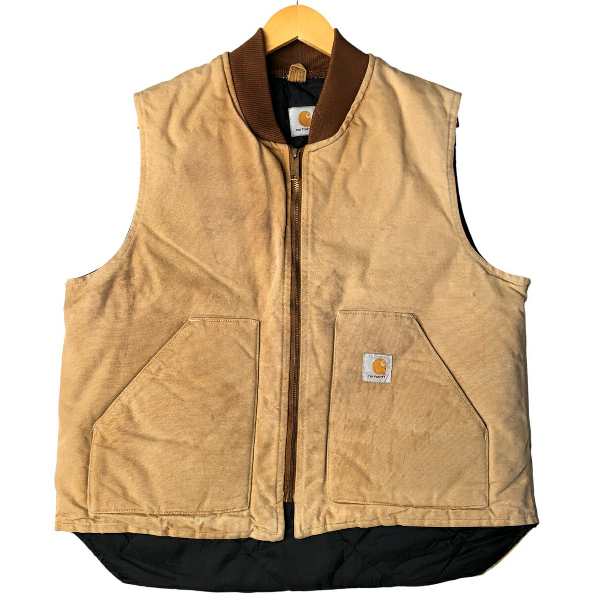 古着 カーハート Carhartt クラシックベスト 中綿入り ダックベスト メンズXL相当 /evb031990 【中古】..