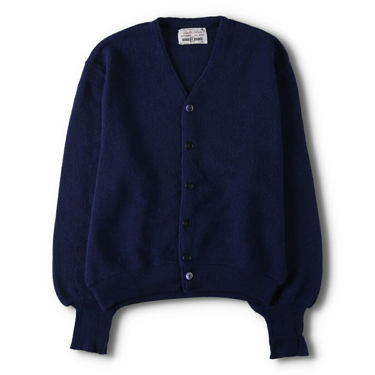 古着 60~70'S アーノルドパーマー ARNOLD PALMER ウール×アルパカニットカーディガン USA製 メンズM相..