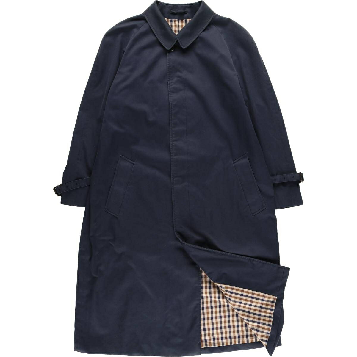 Rakuten - 古着 アクアスキュータム Aquascutum ステンカラーコート バルマカーンコート 英国製 メンズXL相当 /evb032427 【中古】 【260129】 【DL2603-BS】 ネイビー系 春秋冬