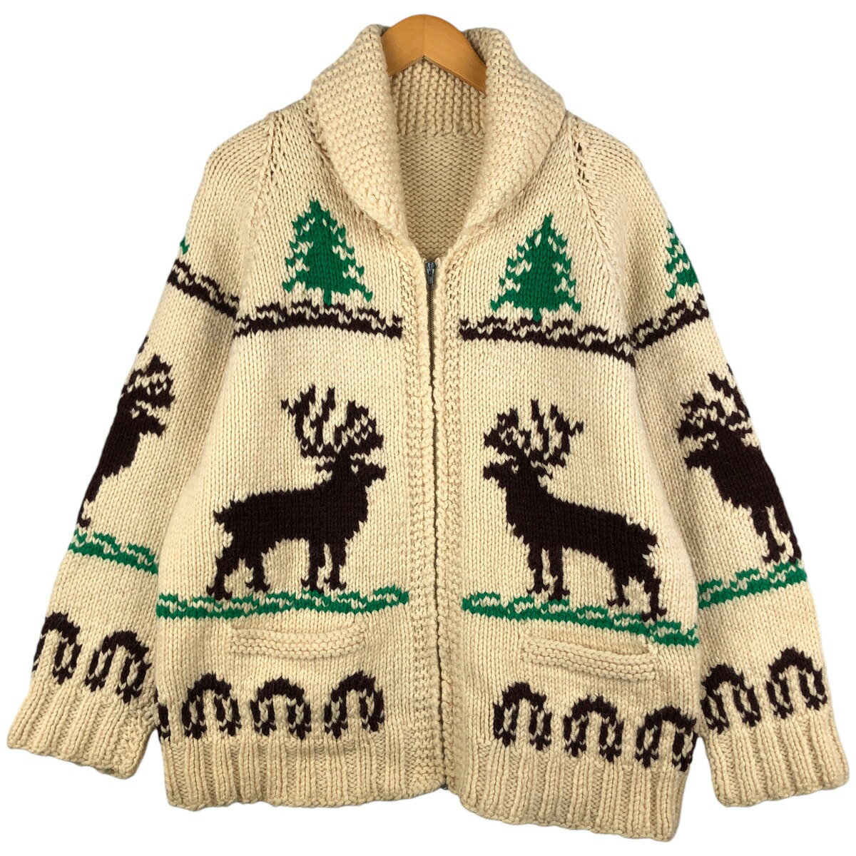 楽天市場】トナカイ柄カウチンセーターの通販