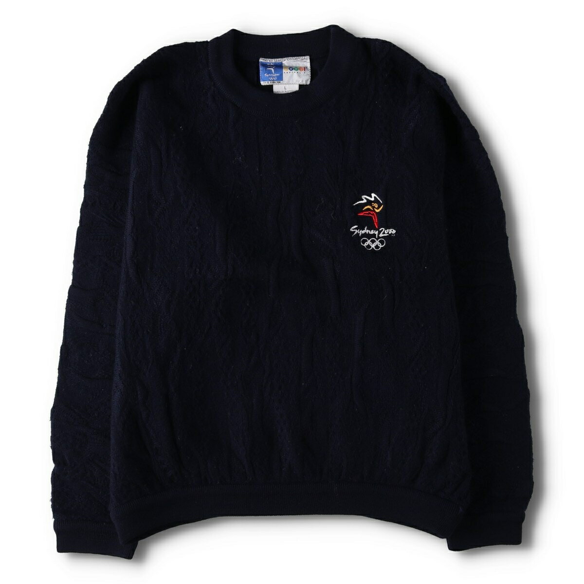 古着 00'S クージー COOGI シドニーオリンピック2000 ウールニットセーター オーストラリア製 メンズL相当 ヴィンテージ /evb033027 【中古】 【260111】 【V2601】