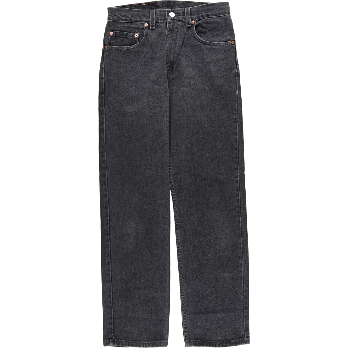 樂天商城 - 古着 00'S リーバイス Levi's 505 REGULAR FIT STRAIGHT LEG ブラックデニム テーパードデニムパンツ USA製 レディースL(w28)相当 /evb033314 【中古】 【260208】 【ADEL/アデル】 ブラック系 春夏秋冬