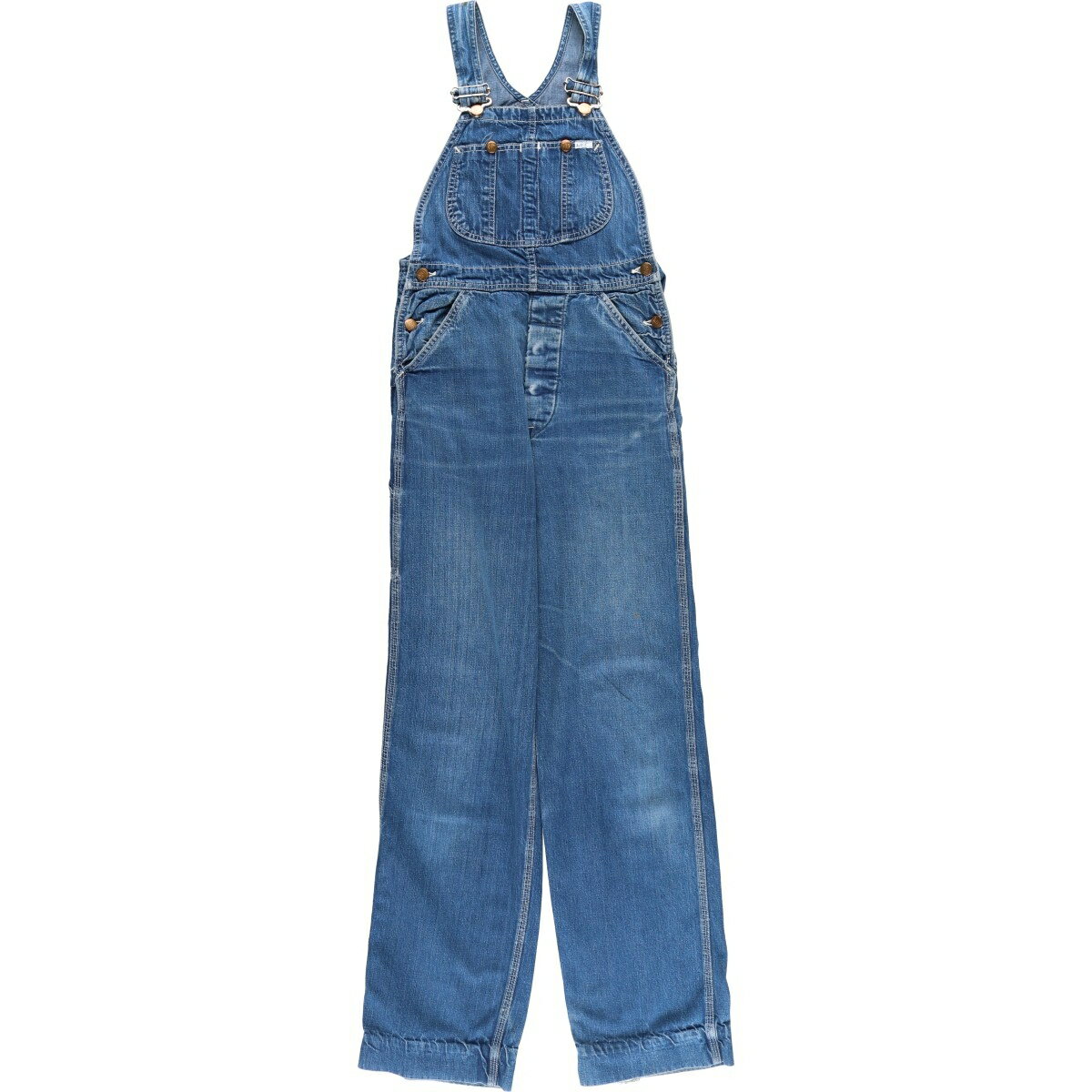 古着 80'S リー Lee デニムオーバーオール USA製 レディースL(w29)相当 ヴィンテージ /evb033880 【中古】 【260306】 【ADEL/アデル】 ブルー系 春夏秋冬