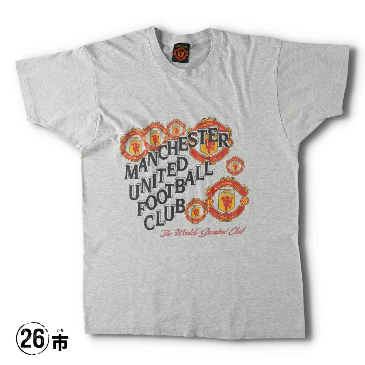 古着 80~90 039 S スクリーンスターズ SCREEN STARS PREMIER LEAGE プレミアリーグ MANCHESTER UNITED FC マンチェスターユナイテッド スポーツプリントTシャツ メンズM相当 ヴィンテージ /evb034288 【中古】 【260429】 【V2605】