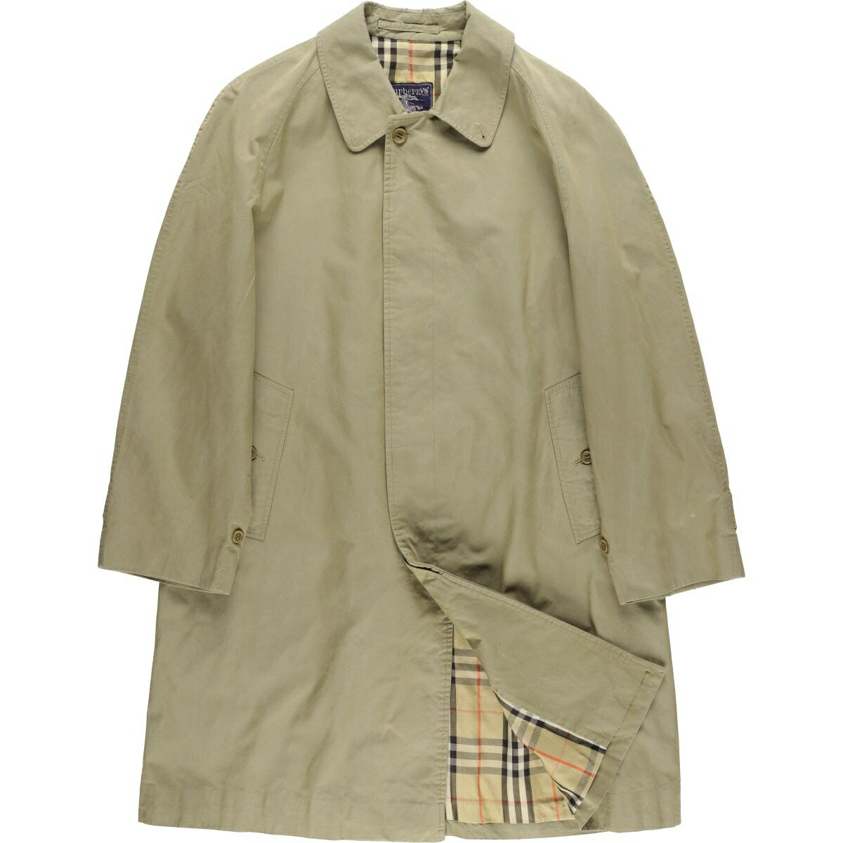 樂天商城 - 古着 バーバリー Burberry's コットン100% ステンカラーコート バルマカーンコート 英国製 メンズL相当 /evb034329 【中古】 【260323】 ベージュ系 春秋冬