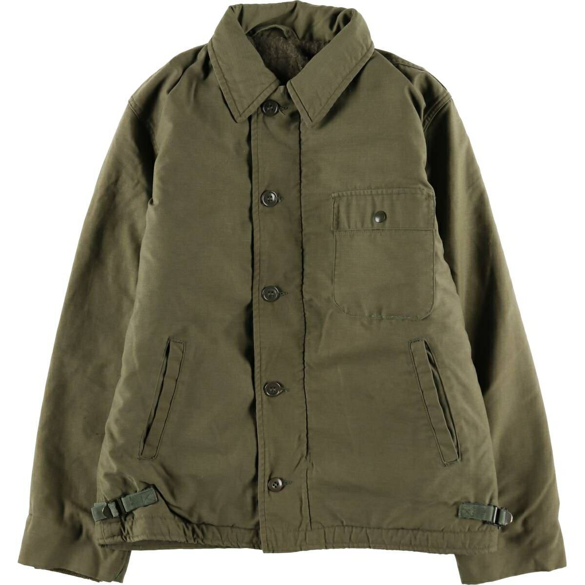 樂天商城 - 古着 米軍実品 A-2 デッキジャケット ミリタリージャケット メンズM相当 /evb034373 【中古】 【260327】 カーキ系 春秋冬