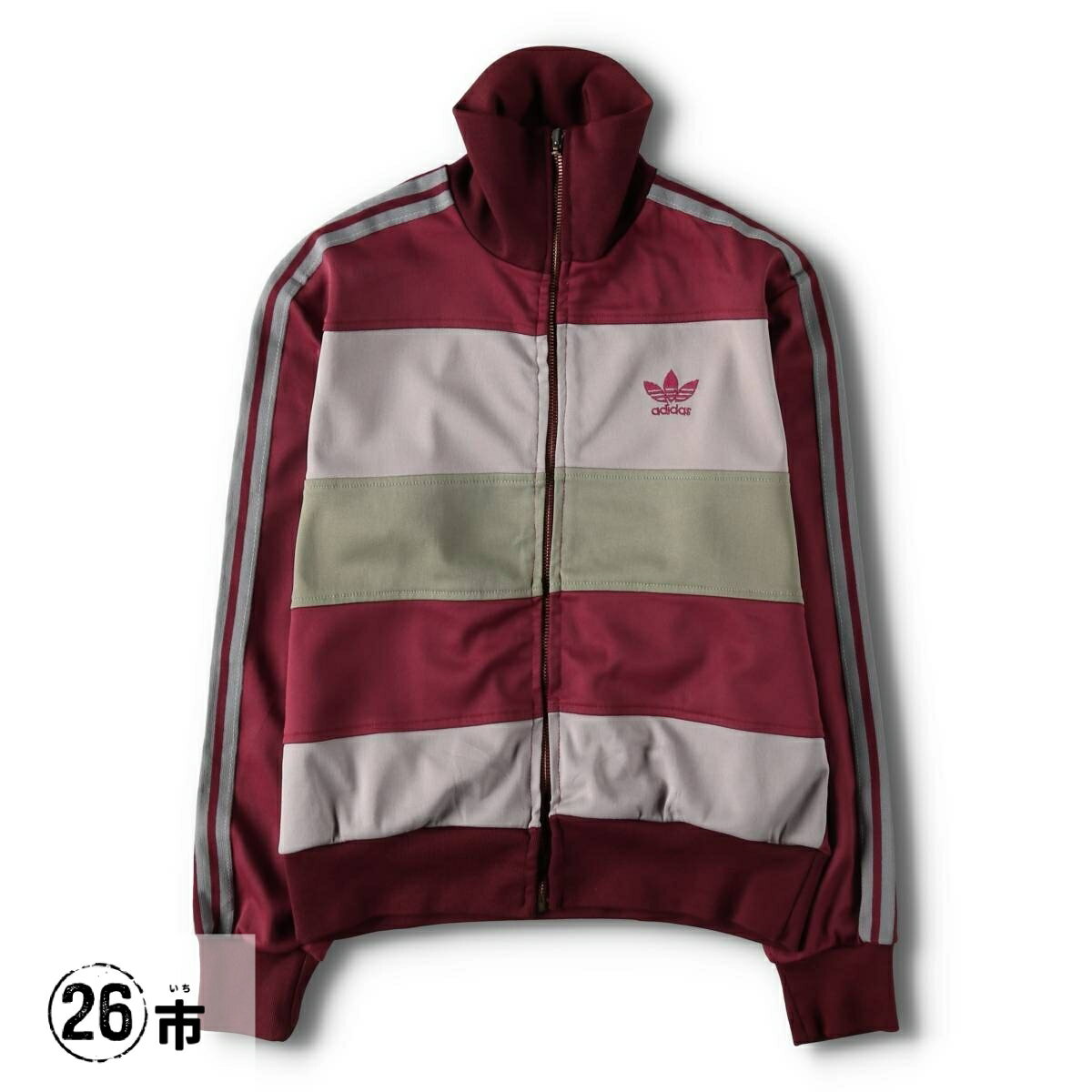 楽天市場】adidas トラックジャケット 古着（カラーワインレッド