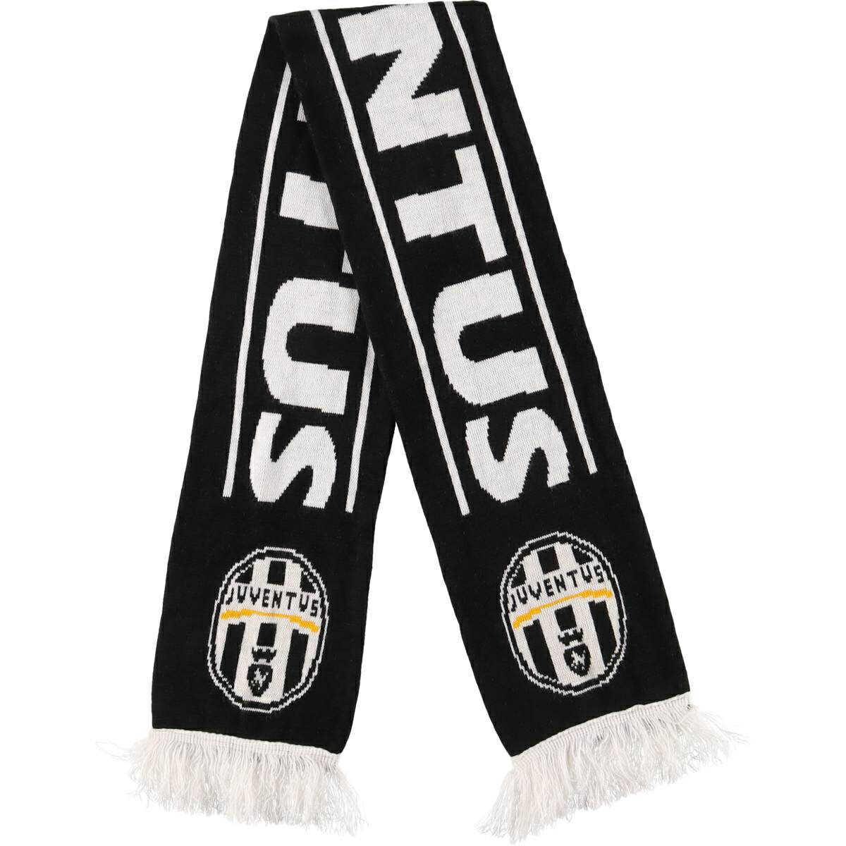Cashmere - 古着 SERIE A/B セリエA/B JUVENTUS FC ユベントスFC サッカー アクリルマフラー 英国製 /gaa006327 【中古】 【251213】 【CF2512】 【SS2603_30】 ブラック系 春夏秋冬