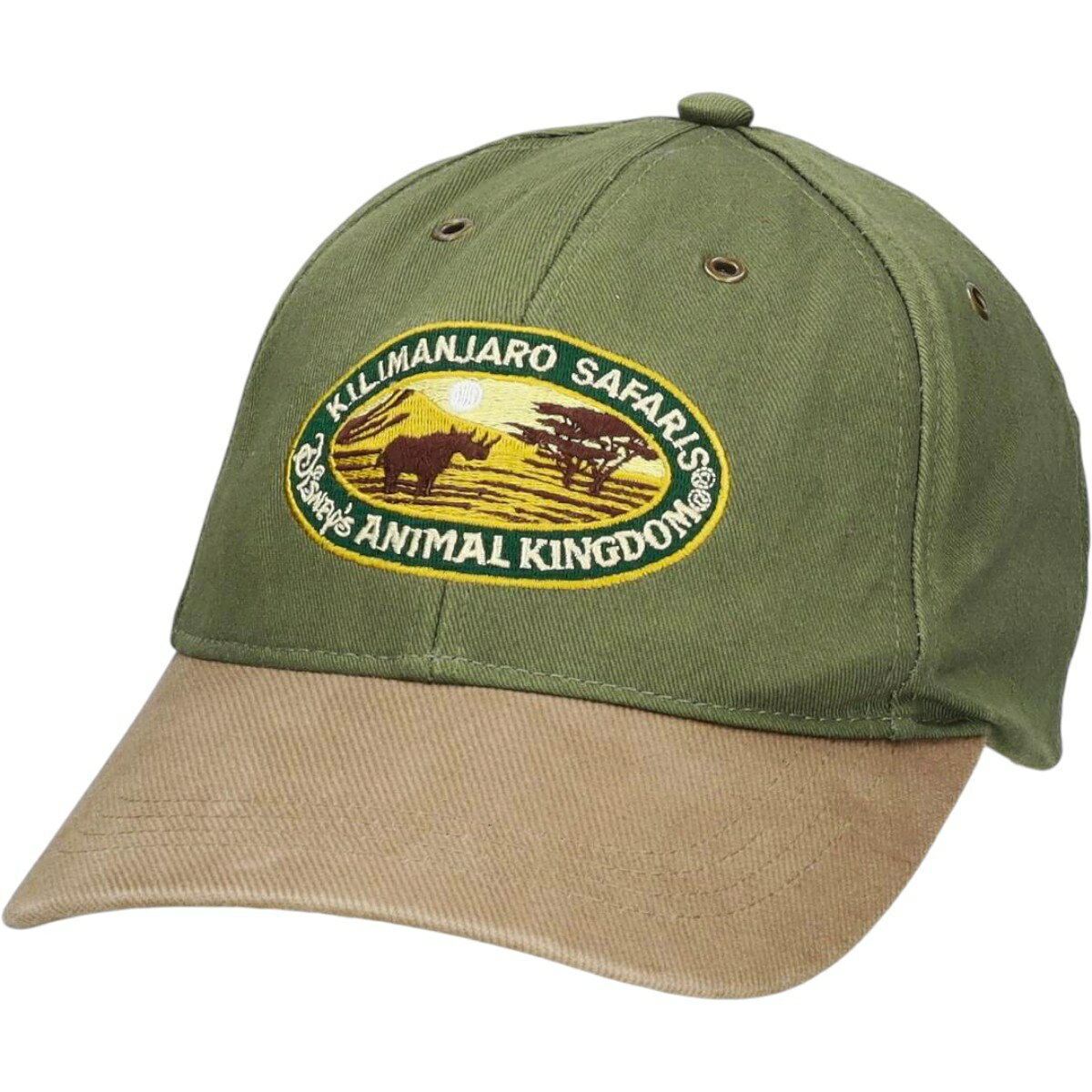 古着 90~00'S WALT DISNEY World KILIMANJARO SAFARIS キリマンジャロサファリ ツートン ベースボールキャップ 6パネルキャップ フリーサイズ相当 /gaa007323  