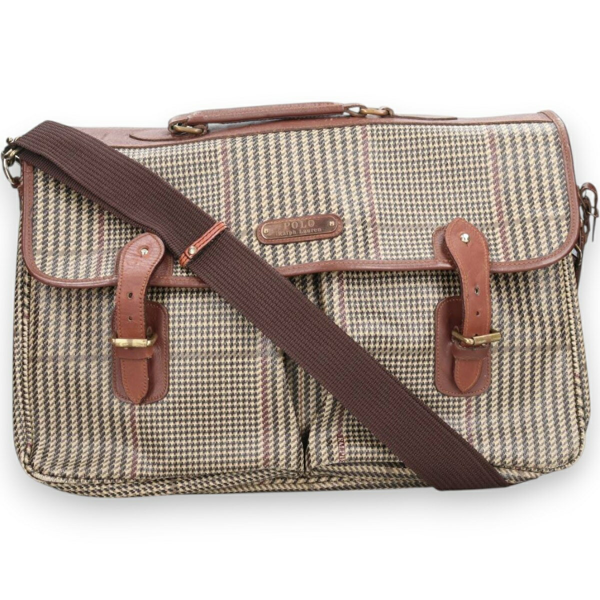 古着 ラルフローレン Ralph Lauren Polo Ralph Lauren チェック柄 ガンクラブチェック 2WAY ショルダーバッグ /gvb000008 【中古】 【251108】 【V2511】