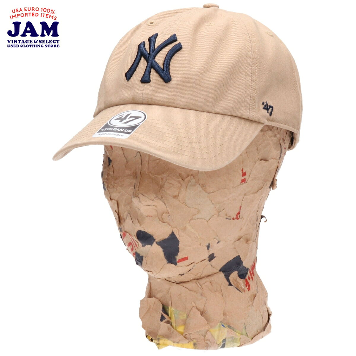 カーキ/ネイビー フォーティーセブン 47 CLEAN UP MLB NEW YORK YANKEES ニューヨークヤンキース BBキャップ OSFA【01】【RGW17GWS】/jae000005【240511】 ss2501_30