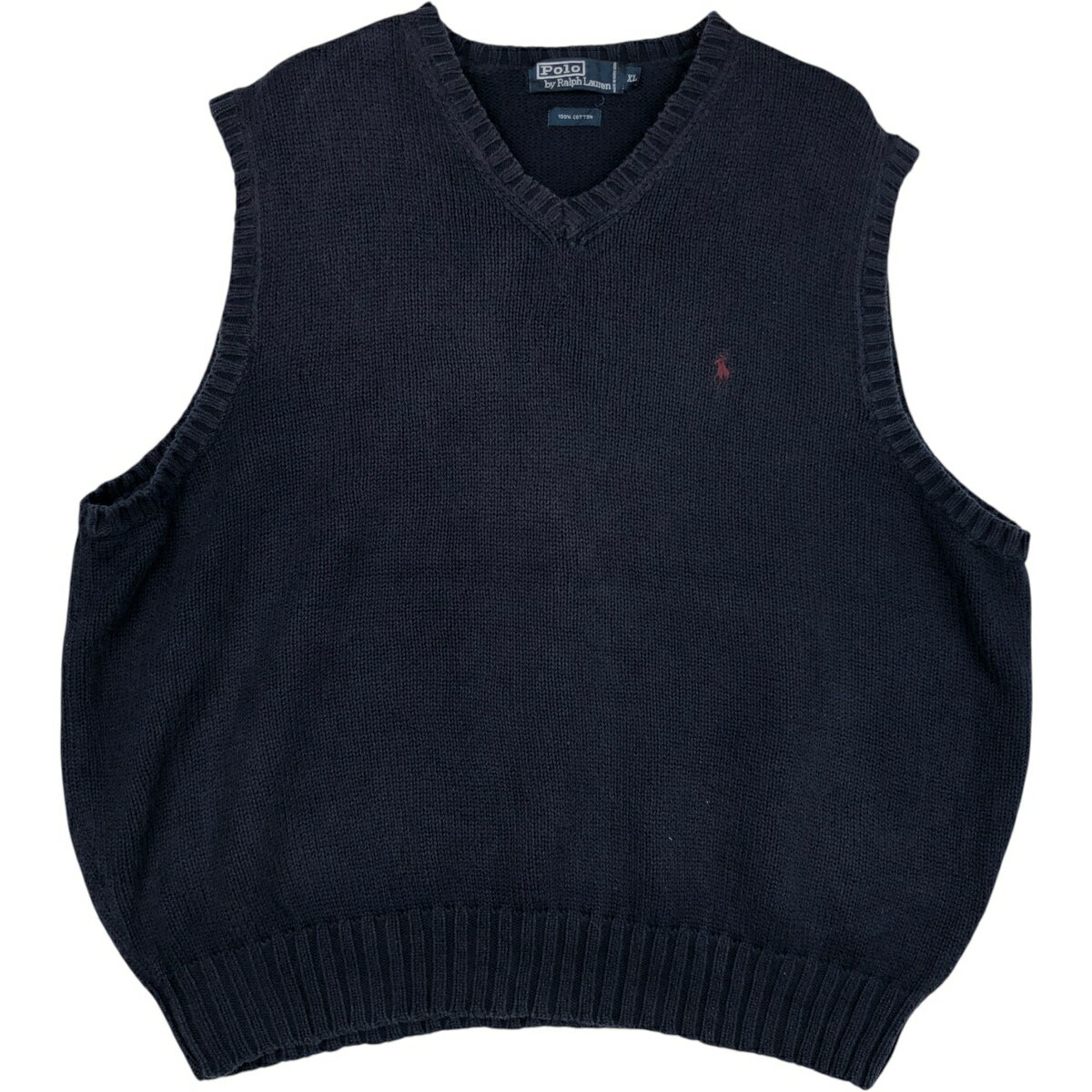 古着 ラルフローレン Ralph Lauren POLO by Ralph Lauren Vネック コットンニットベスト メンズXL相当 /rab181096 【中古】 【260525】