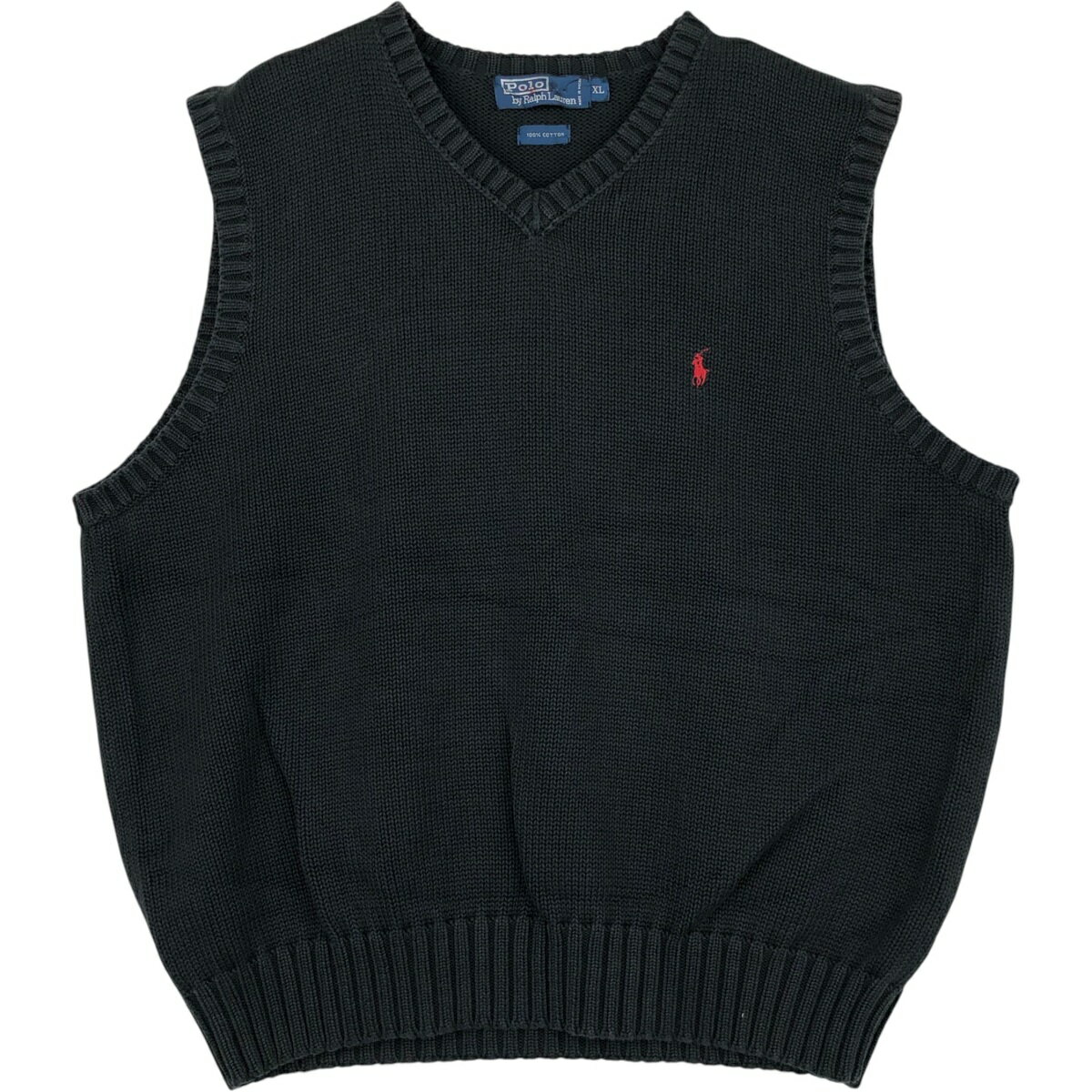 古着 ラルフローレン Ralph Lauren POLO by Ralph Lauren Vネック コットンニットベスト メンズXL相当 /rab181102 【中古】 【260525】