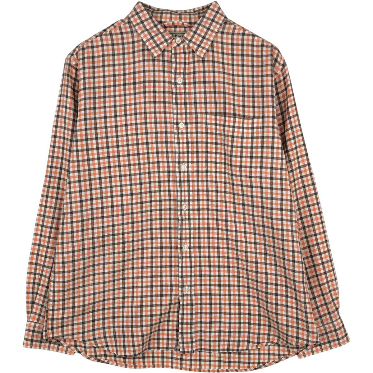 Rakuten - 古着 90~00'S エルエルビーン L.L.Bean チェック柄 長袖 コットン×リネンシャツ メンズM相当 ヴィンテージ /rab181151 【中古】 【260530】