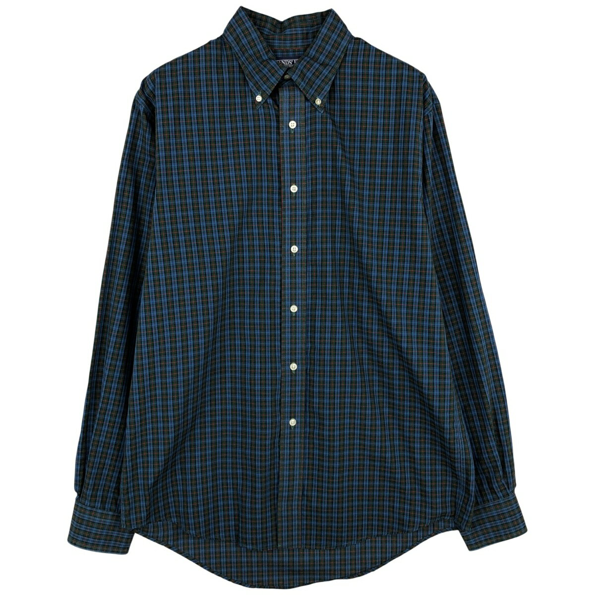 樂天商城 - 古着 ~00'S ランズエンド LANDS'END 長袖 ボタンダウンチェックシャツ メンズM相当 /rab181191 【中古】 【260530】