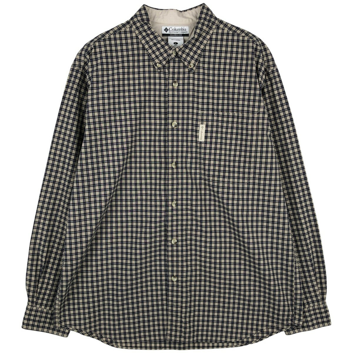 乐天商城 - 古着 00'S コロンビア Columbia 長袖 ボタンダウンチェックシャツ メンズL相当 /rab181199 【中古】 【260530】