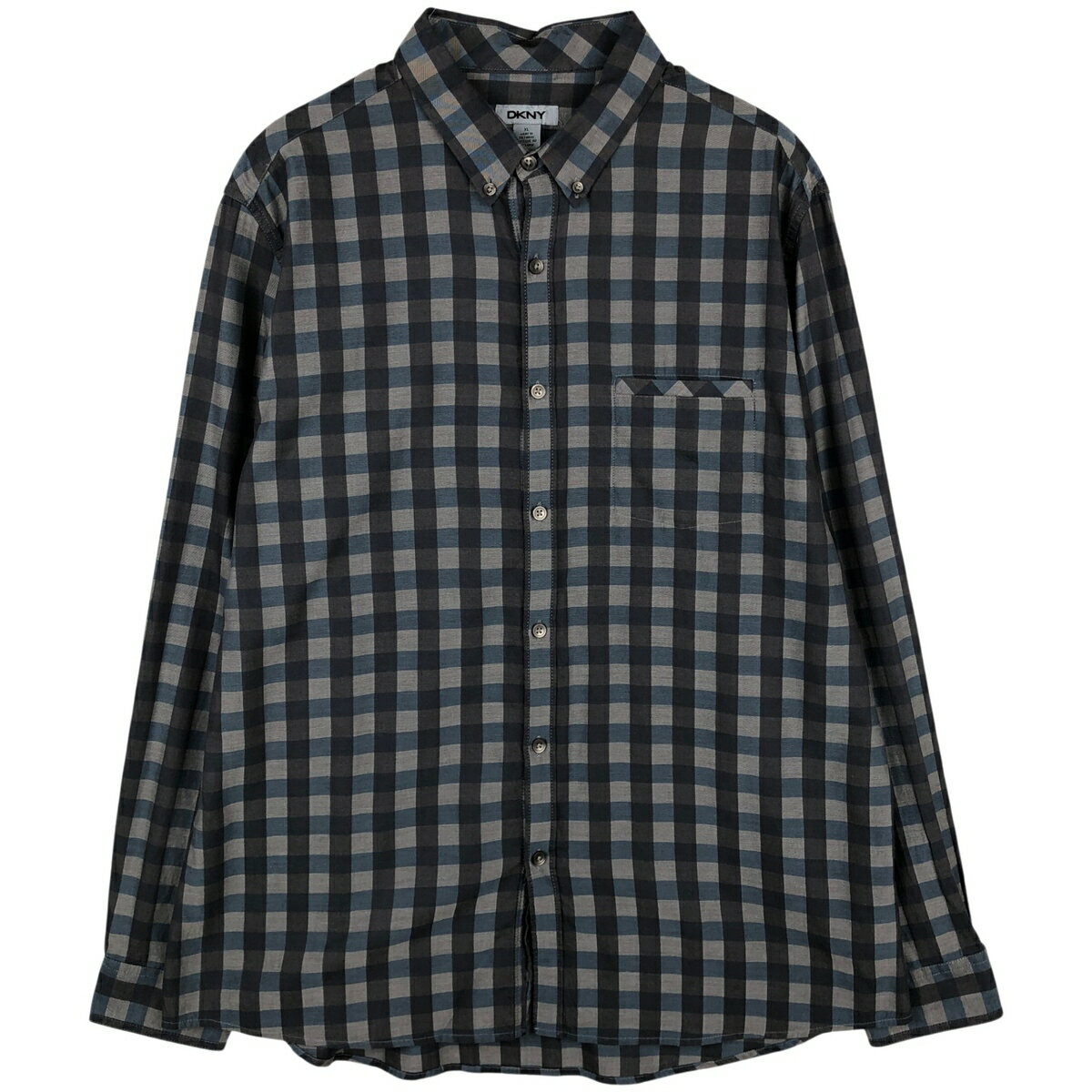 樂天商城 - 古着 ダナキャランニューヨーク DKNY 半袖 ボタンダウン チェックシャツ メンズXL相当 /rab181202 【中古】 【260530】