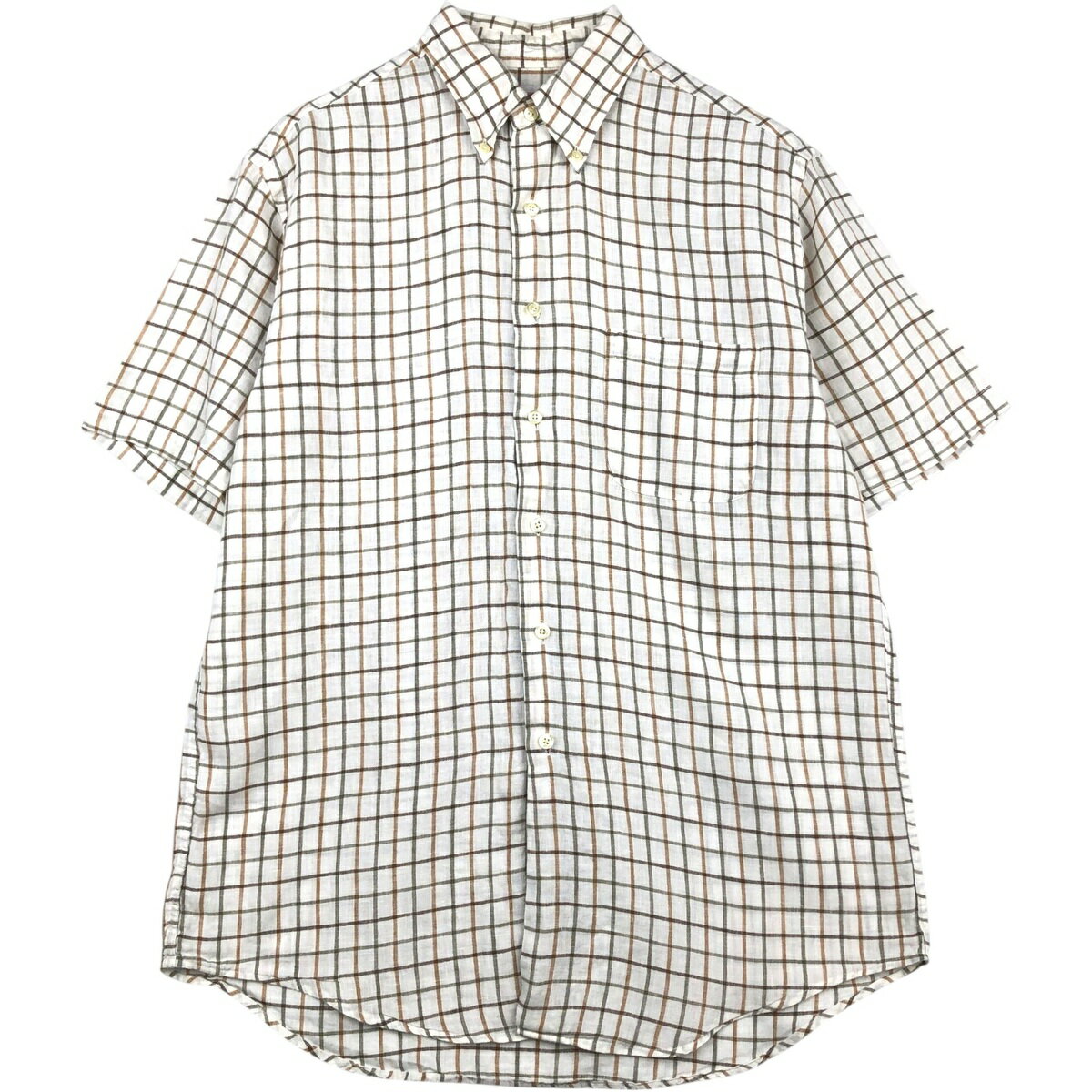 樂天商城 - 古着 ブルックスブラザーズ Brooks Brothers 346 半袖 ボタンダウン チェックシャツ メンズM相当 /rab182133 【中古】 【260525】