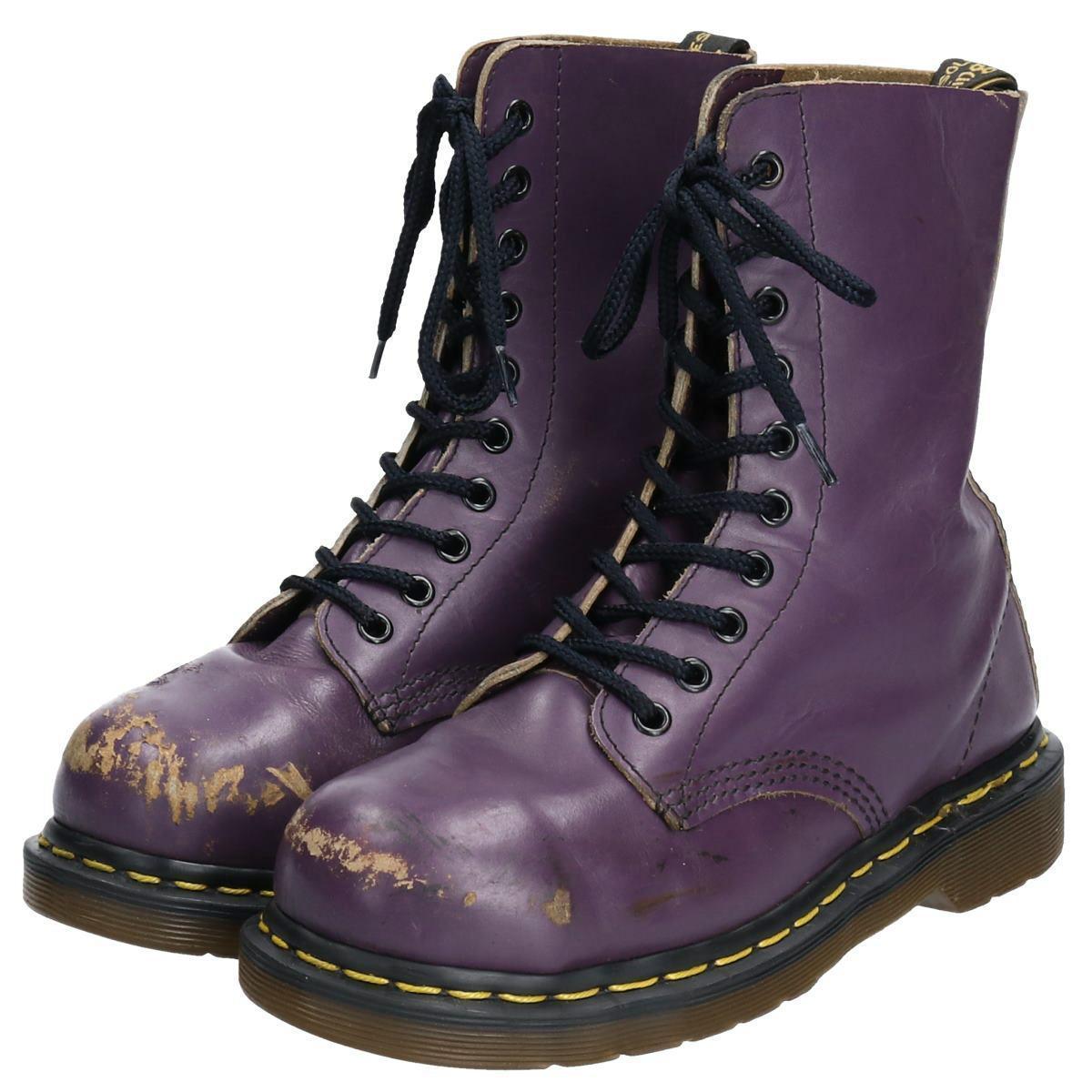 古着 ドクターマーチン Dr.Martens スチールトゥ 10ホールブーツ 英国製 UK4 レディース22.5cm /saa008889 【中古】 【220831】 【LP2311】