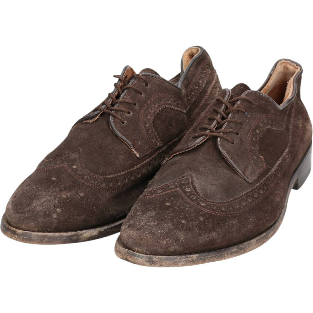乐天商城 - 古着 サミュエルウィンザー Samuel Windsor スエード ウイングチップシューズ 英国製 9 1/2 メンズ28.0cm相当 /saa013822 【中古】 【250814】 【SS2606_30