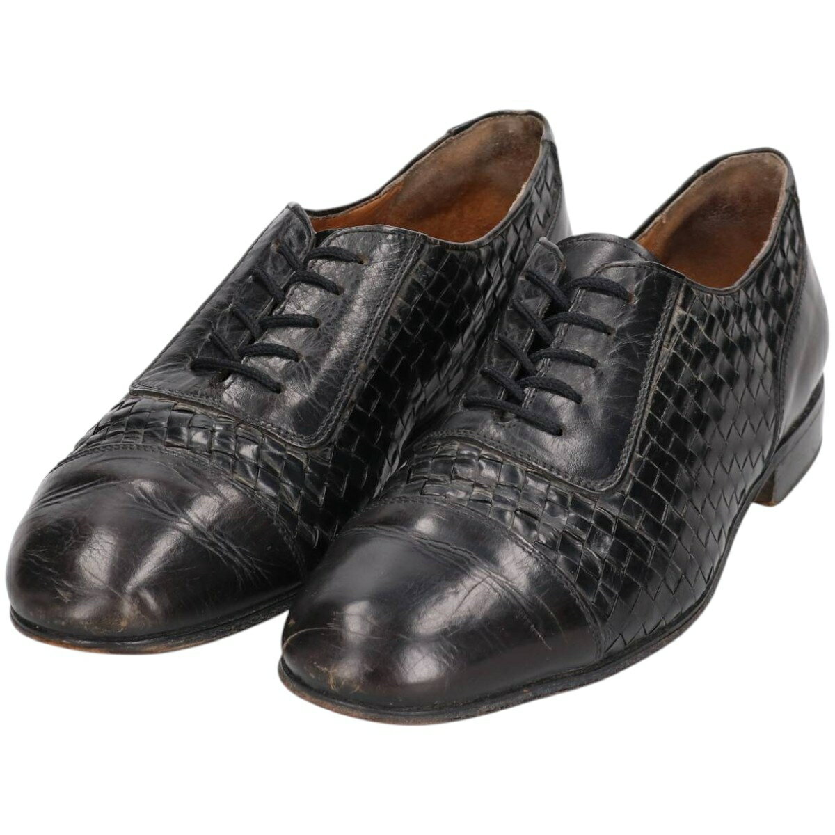 樂天商城 - 古着 ボストニアン Bostonian FLORENTINE 編み込み ストレートチップシューズ イタリア製 9 1/2M メンズ27.5cm相当 /saa014755 【中古】 【260213】 ブラック系 春夏秋冬