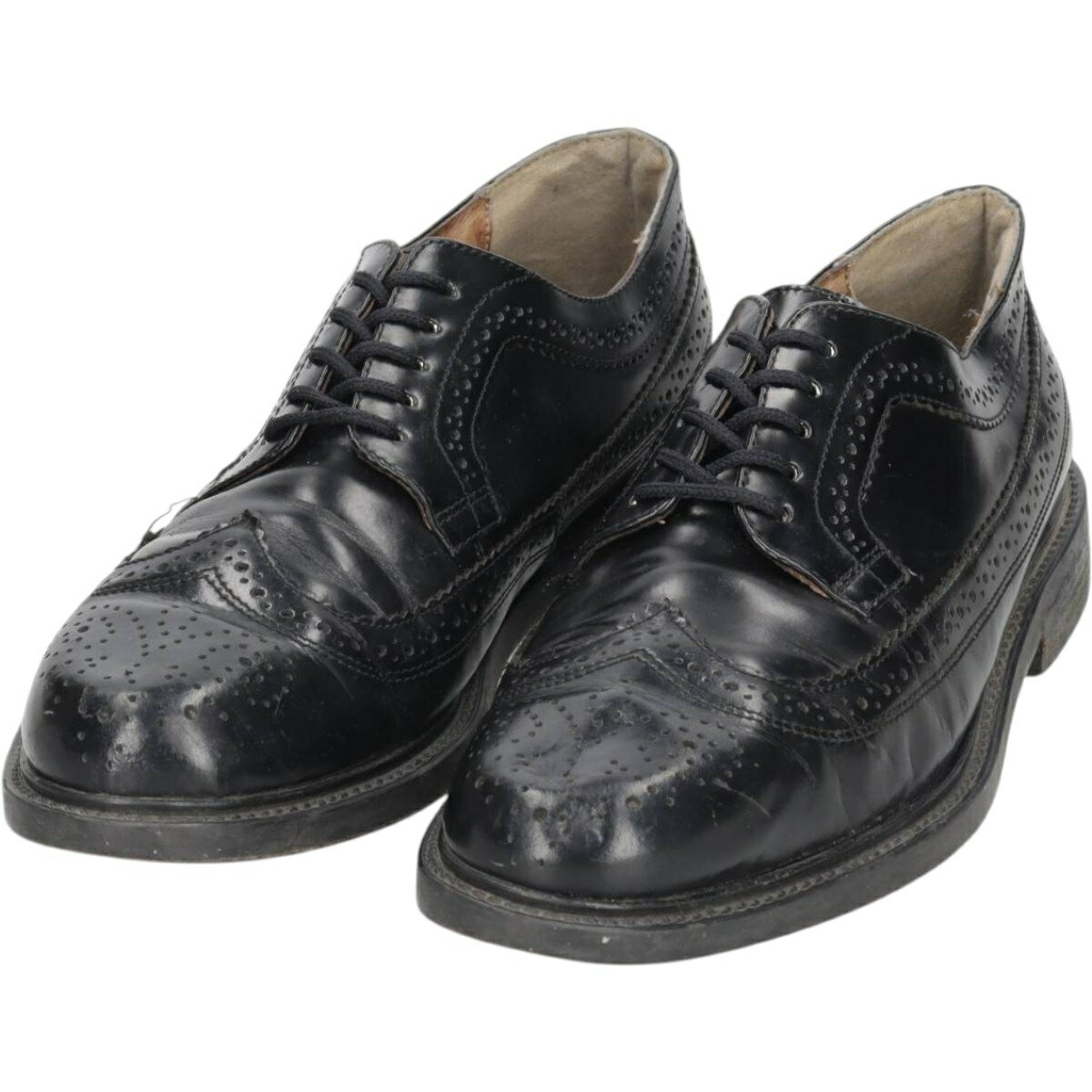 樂天商城 - 古着 WALL STREET フルブローグ ウイングチップシューズ 42 メンズ27.0cm相当 /saa015052 【中古】 【260410】